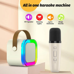 Wireless Karaoke Microphone with Bluetooth RGB Speaker